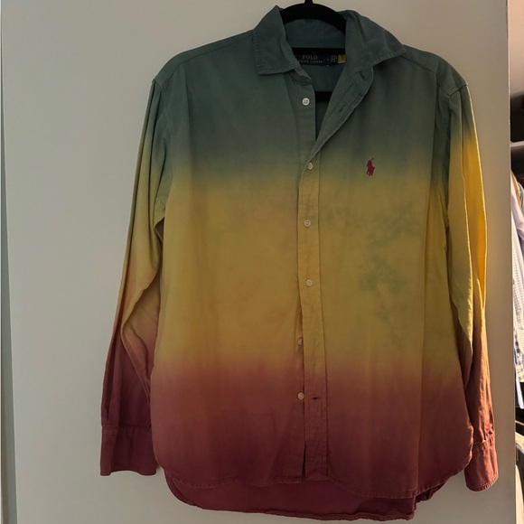 POLO Ralph Lauren Ombré Relaxed Fit Cotton Shirt - Picture 3 of 7